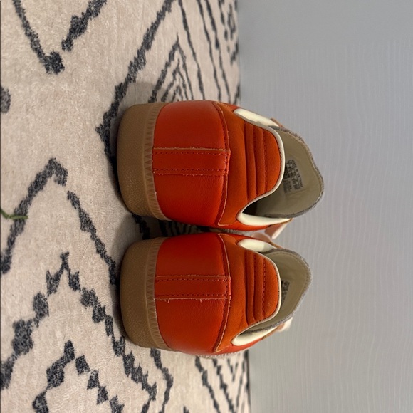 adidas Orange and White Leather Retro Sambas - Picture 3 of 5